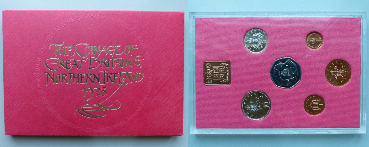 1973 Coinage of Great Britain & Northern Ireland proof year set